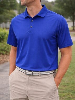 Pro Tour Airplay Golf Polo Mens XL Blue Performance Shirt Athletic Casual